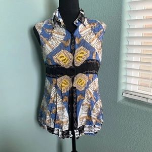 2/$13 Hi low blue & gold shirt
